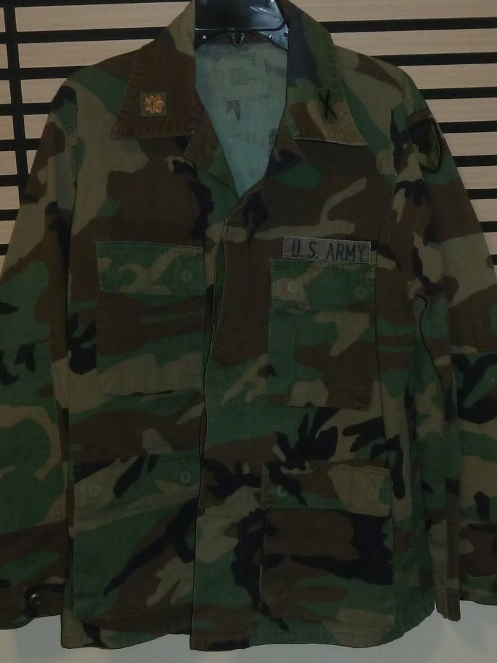 US BDU Military Jacket Woodland Major Insignia Medium Regular